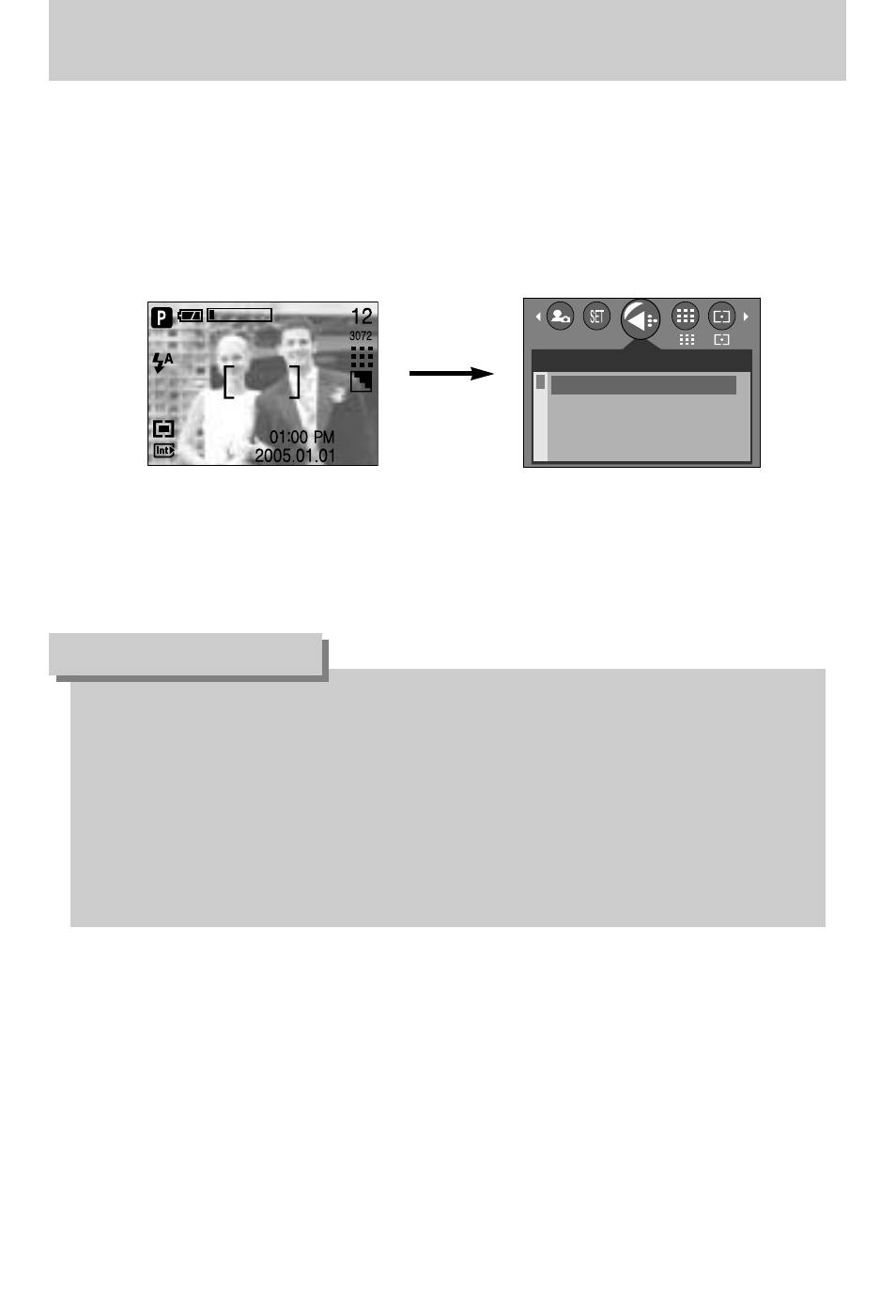 Menu/ ok button, Information | Samsung Digimax A7 User Manual | Page 34 / 136