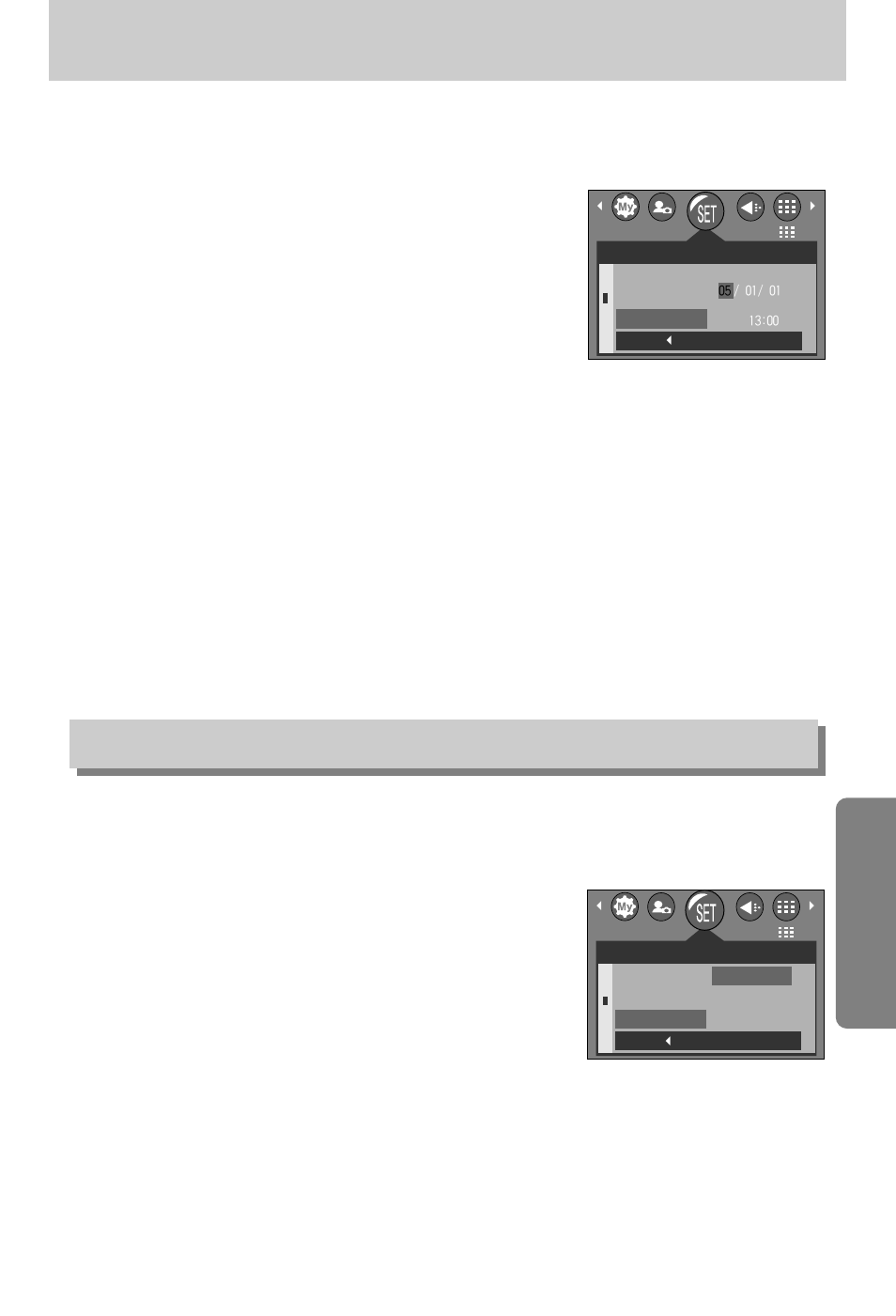 Setting up the date/ time, Date type | Samsung Digimax A7 User Manual | Page 79 / 136