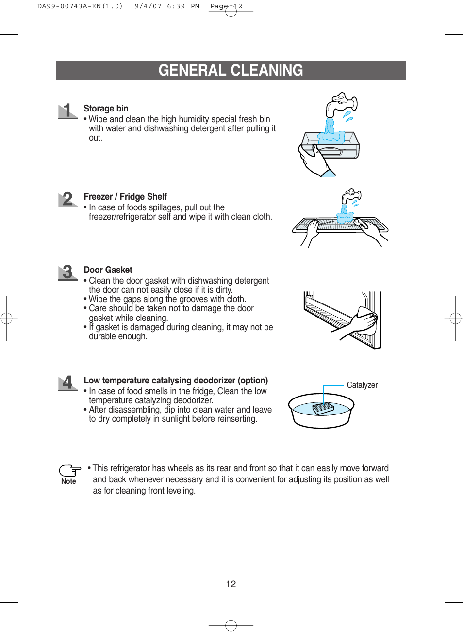 General cleaning | Samsung DA99-00743A User Manual | Page 11 / 19