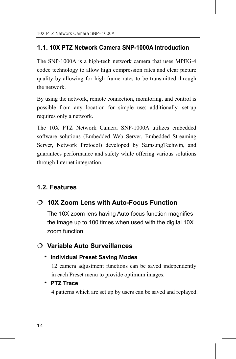 Samsung SNP-1000A User Manual | Page 18 / 118