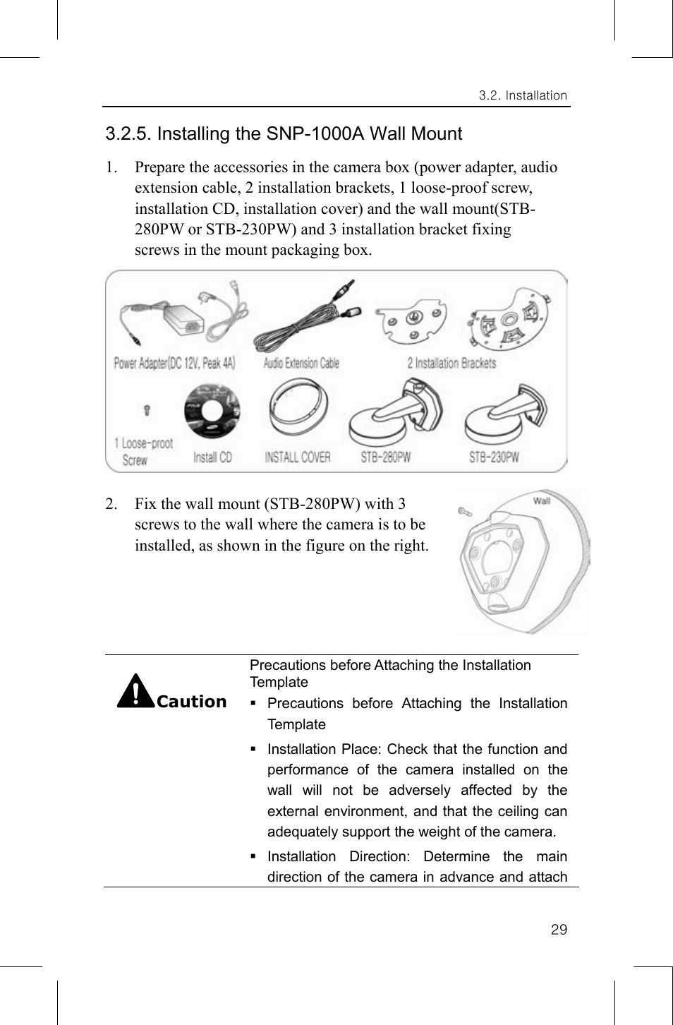Installing the snp-1000a wall mount | Samsung SNP-1000A User Manual | Page 33 / 118