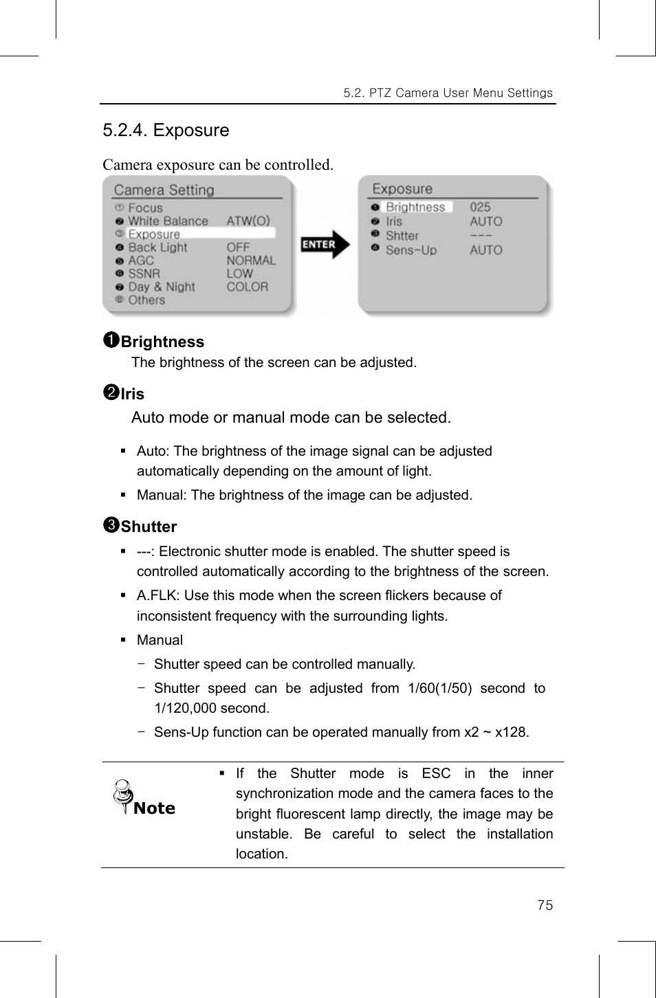 Exposure | Samsung SNP-1000A User Manual | Page 79 / 118