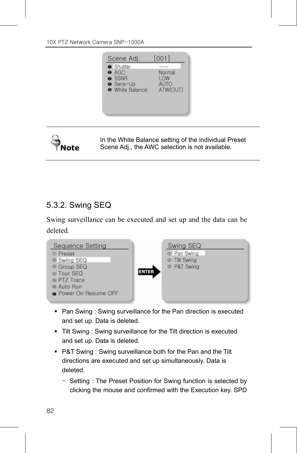 Swing seq | Samsung SNP-1000A User Manual | Page 86 / 118