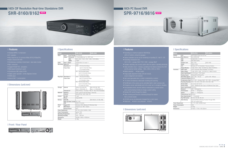 Samsung SPR-9816 User Manual | 1 page