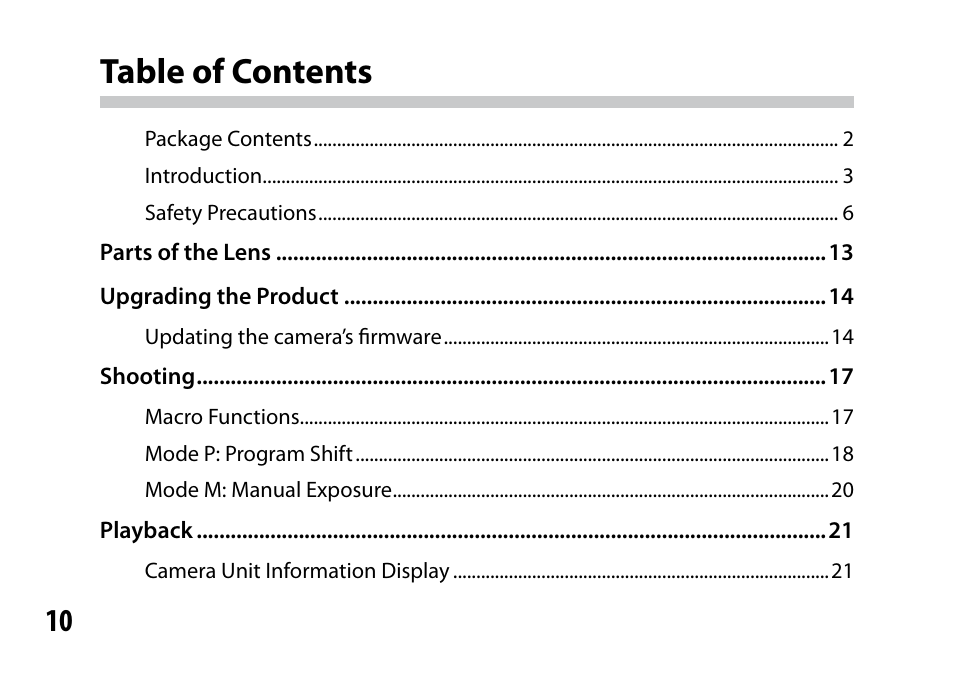 Samsung GR LENS A12 User Manual | Page 10 / 52