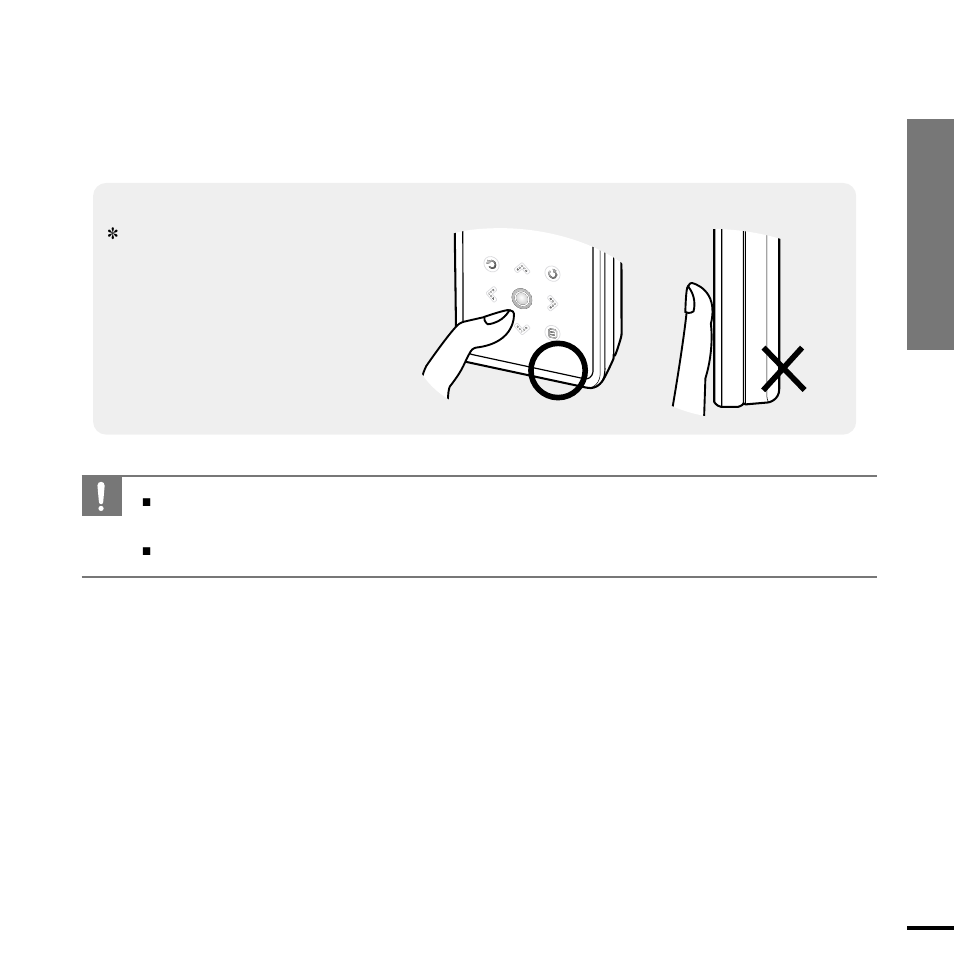 Button functions, Chapter 1. preparation, Tap on touch screen with your fingertip | Samsung YP-K5JZBY User Manual | Page 11 / 61