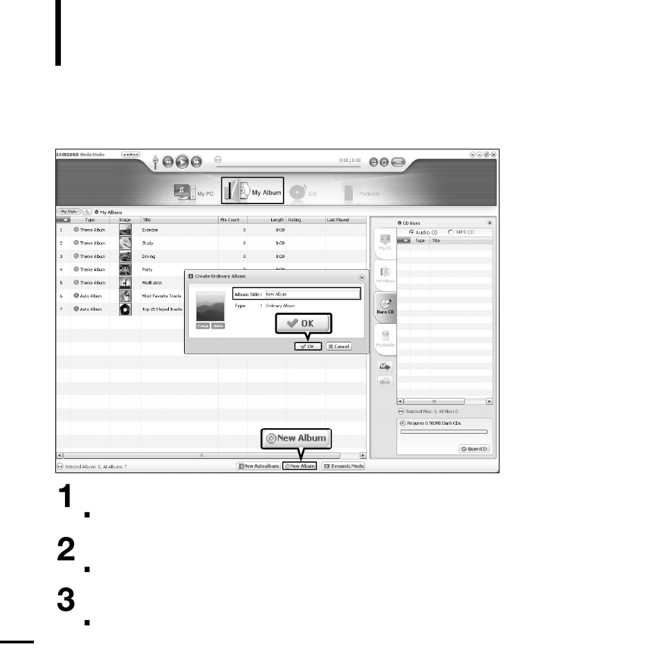 Creating a playlist using samsung media studio | Samsung YP-K5JZBY User Manual | Page 26 / 61