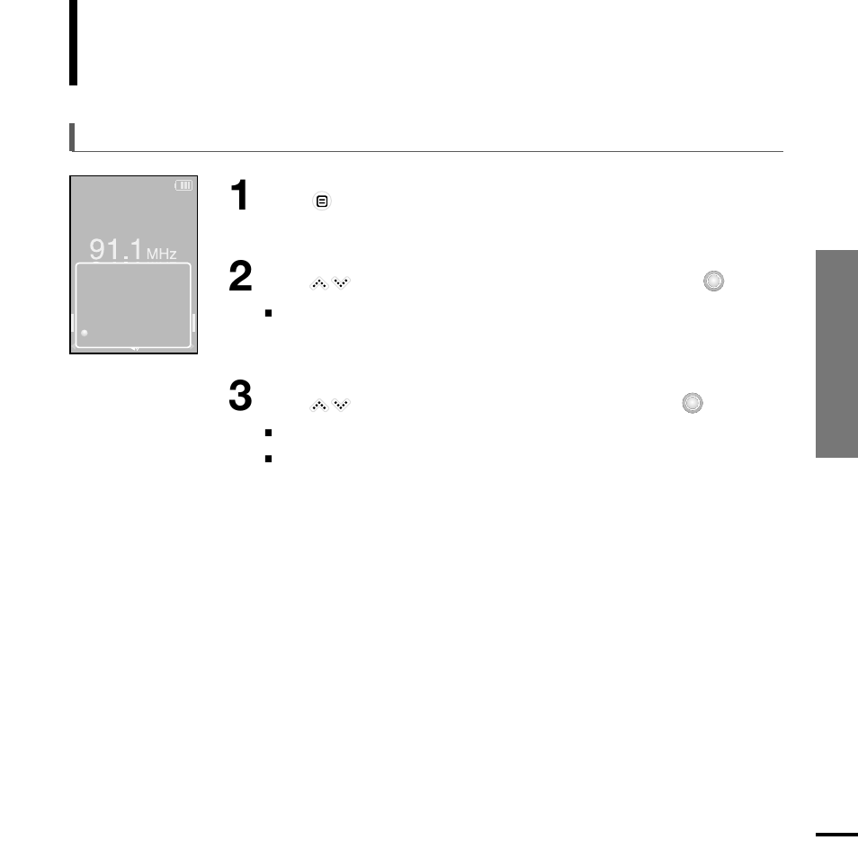 Setting fm radio | Samsung YP-K5JZBY User Manual | Page 39 / 61