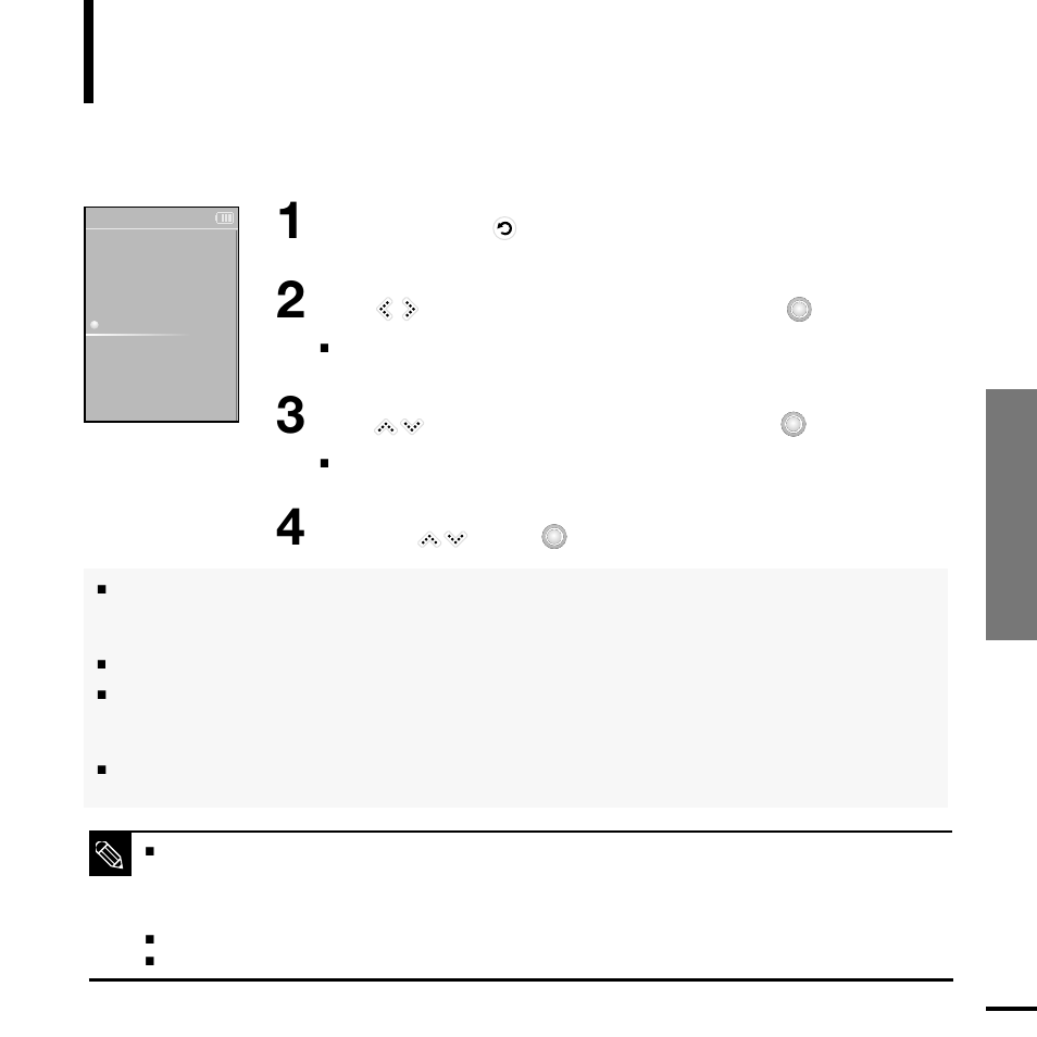 Setting the system | Samsung YP-K5JZBY User Manual | Page 47 / 61