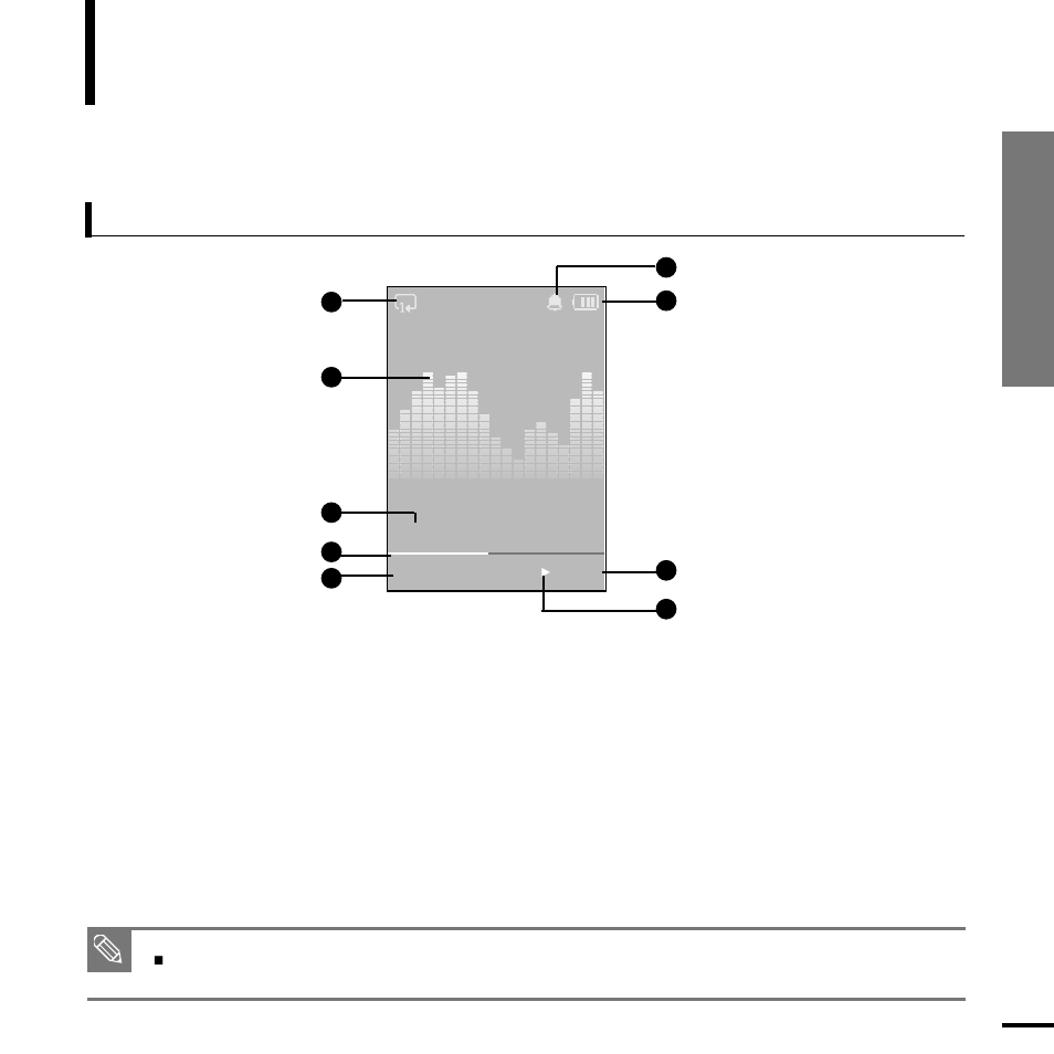 Screen display information, Music, Components/screen display information | Samsung YP-K5JZBY User Manual | Page 9 / 61