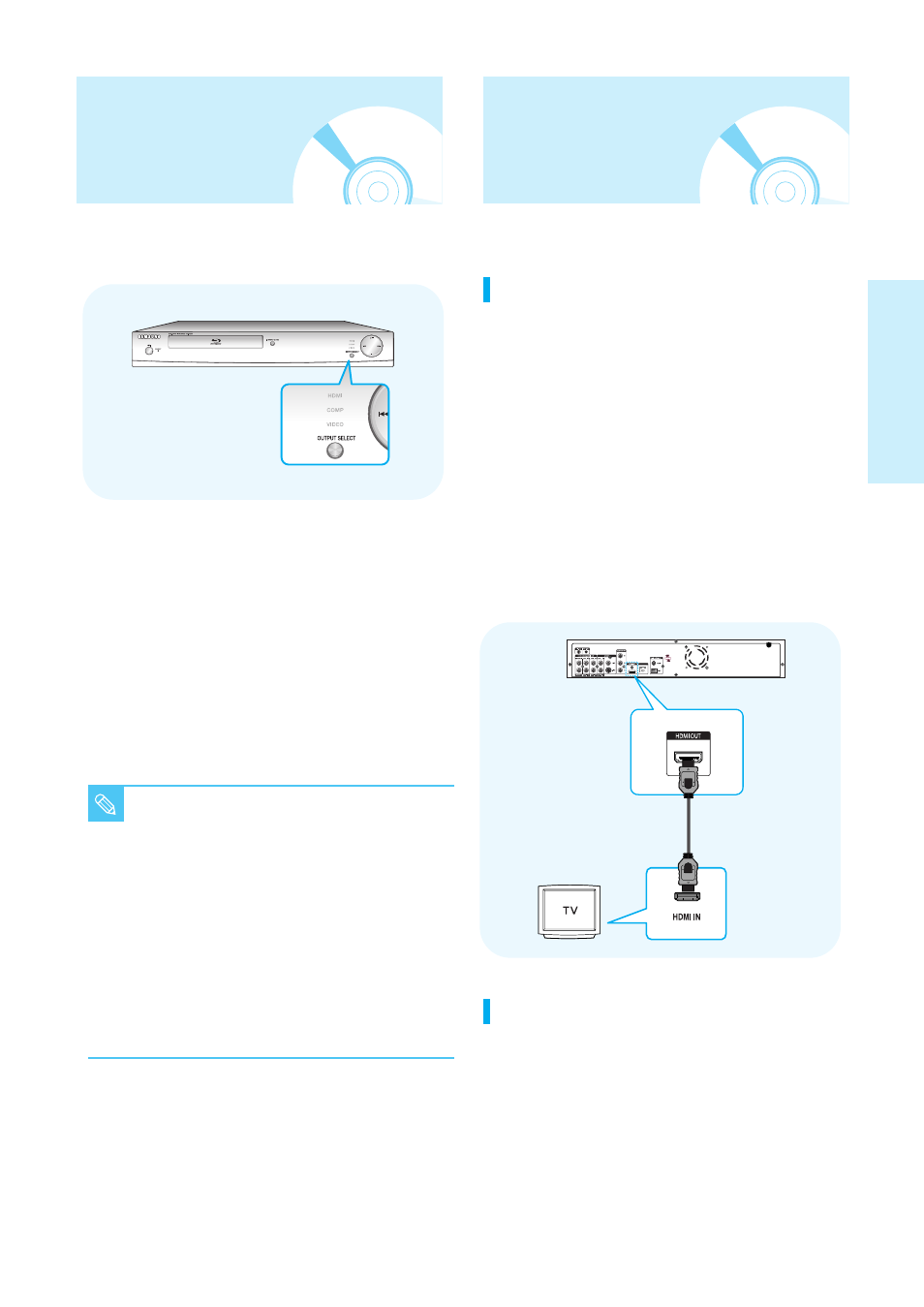 Output selectionfeature, Choosing a connection, Connecting to a tv with hdmi cable | Output selection feature, Connecting, English - 17, Hdmi auto detection function | Samsung BD-P1200 User Manual | Page 18 / 56