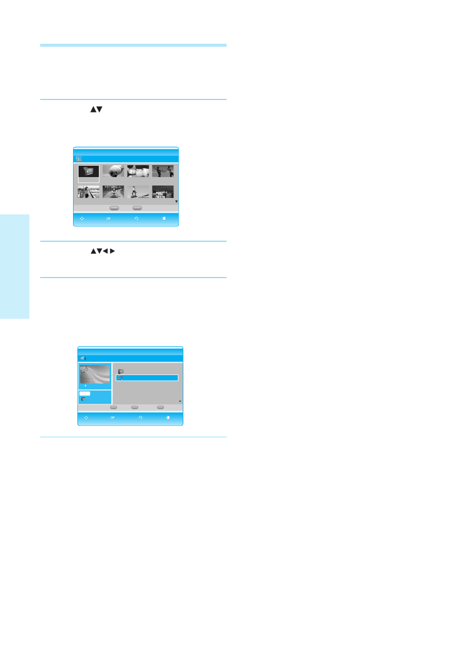 Playback, 36 - english, Example: viewing jpeg pictures | Press the, Buttons to select a picture | Samsung BD-P1200 User Manual | Page 37 / 56