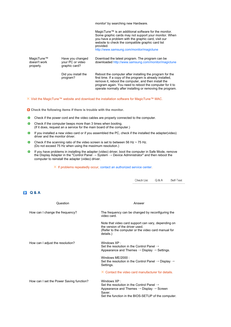 Q & a | Samsung 226NW User Manual | Page 39 / 52