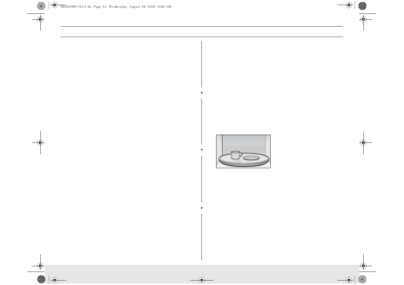 Cooking instructions | Samsung MS840CB User Manual | Page 13 / 24