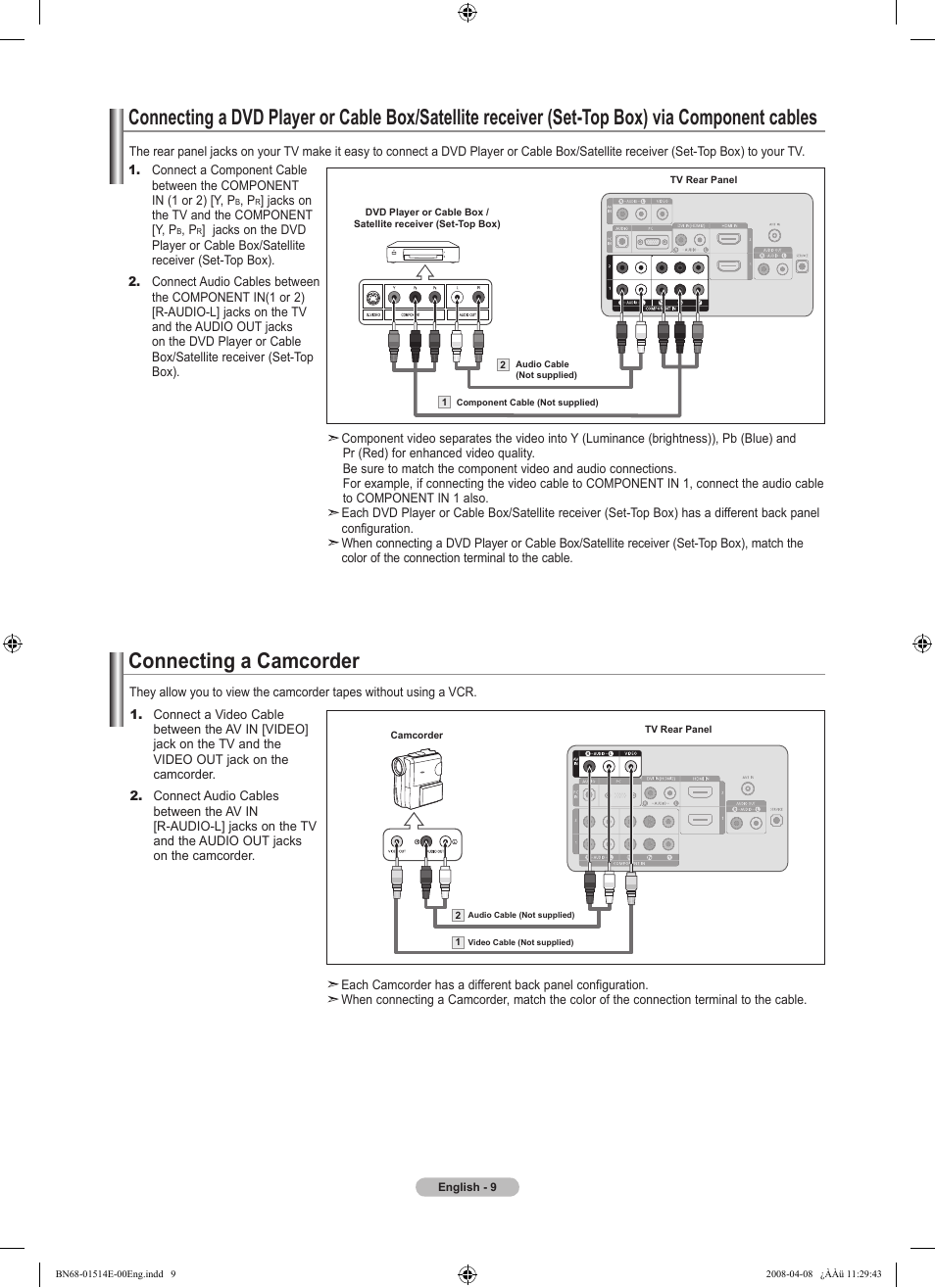 Connecting a camcorder | Samsung Digimax 330 User Manual | Page 11 / 102