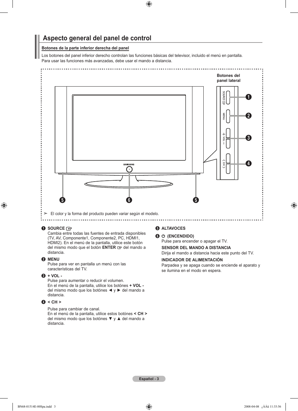 Aspecto general del panel de control | Samsung Digimax 330 User Manual | Page 55 / 102