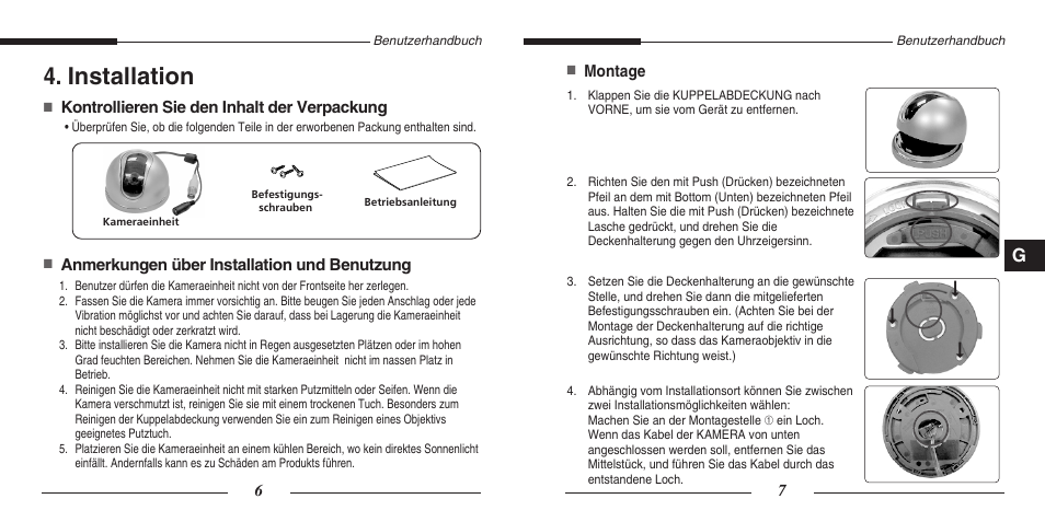 Installation | Samsung SCC-B5201(S)P User Manual | Page 17 / 31