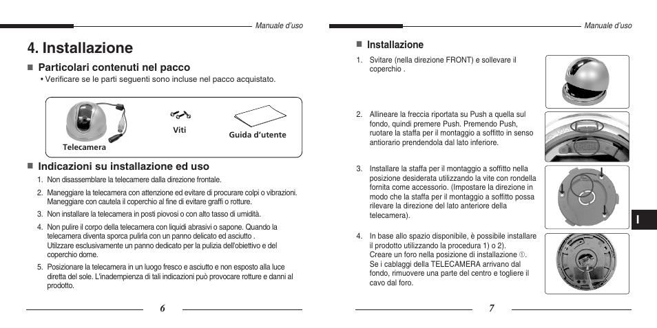 Installazione | Samsung SCC-B5201(S)P User Manual | Page 29 / 31