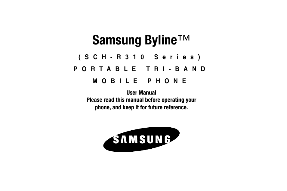 Samsung Byline SCH-R310 User Manual | 120 pages