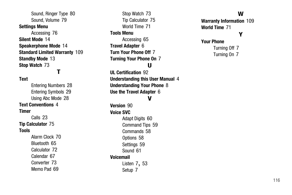 Samsung Byline SCH-R310 User Manual | Page 119 / 120