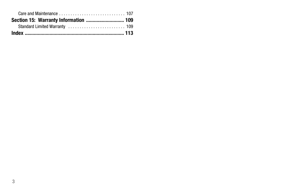 Section 15: warranty information 109 | Samsung Byline SCH-R310 User Manual | Page 6 / 120