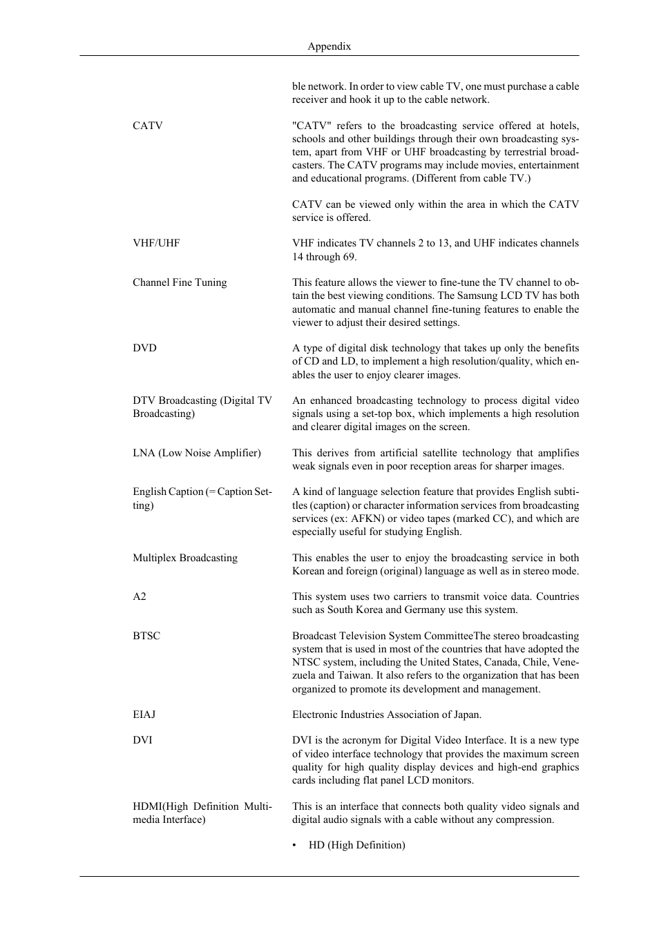 Samsung 400CXN User Manual | Page 130 / 132