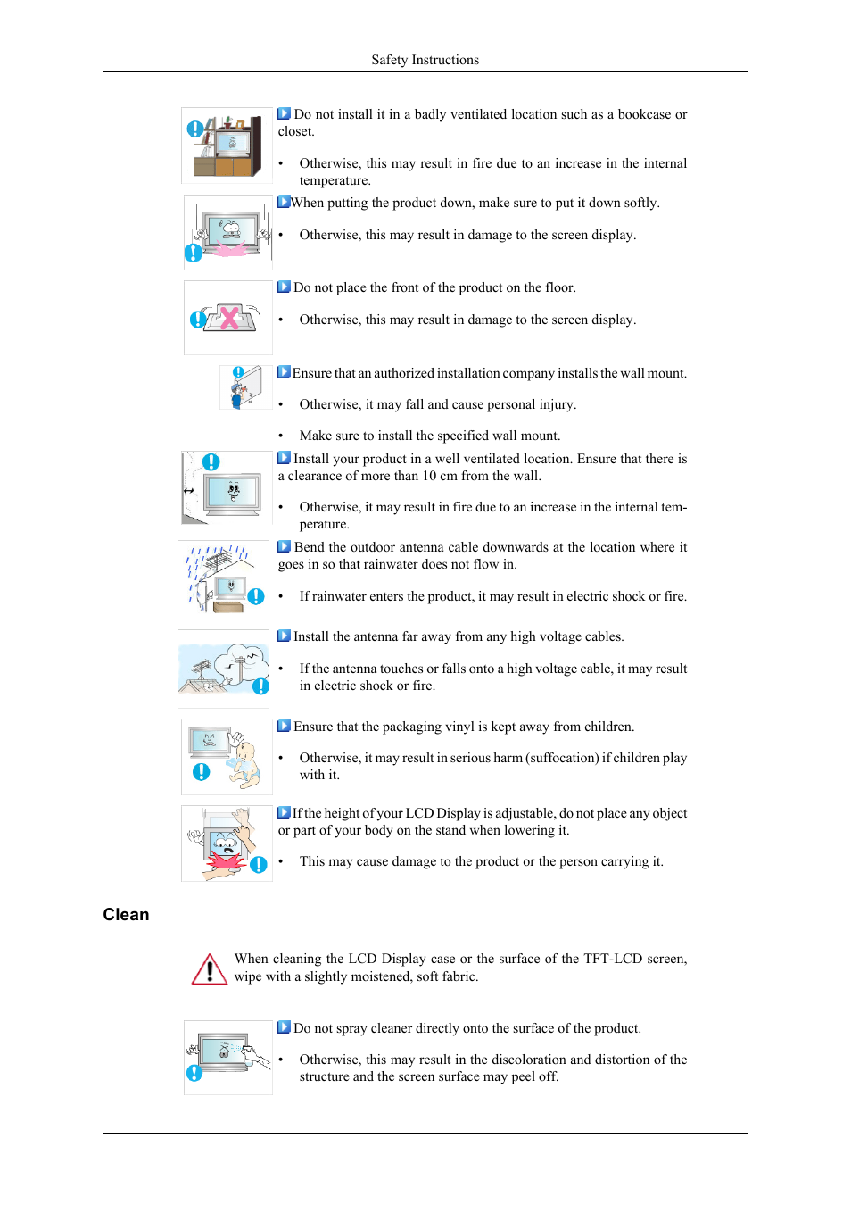 Clean | Samsung 400CXN User Manual | Page 4 / 132