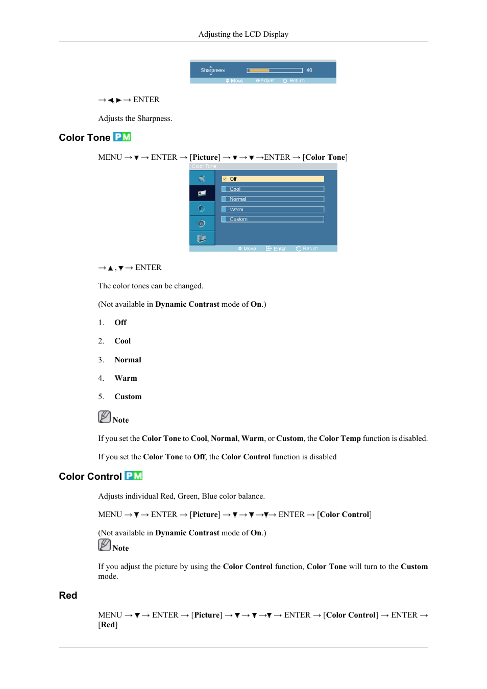 Color tone, Color control | Samsung 400CXN User Manual | Page 51 / 132