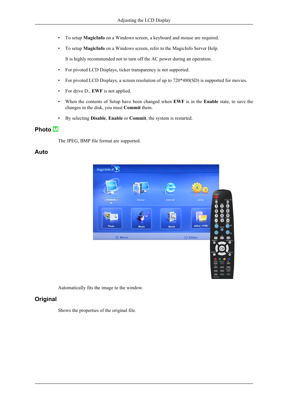 Photo, Auto, Original | Samsung 400CXN User Manual | Page 77 / 132