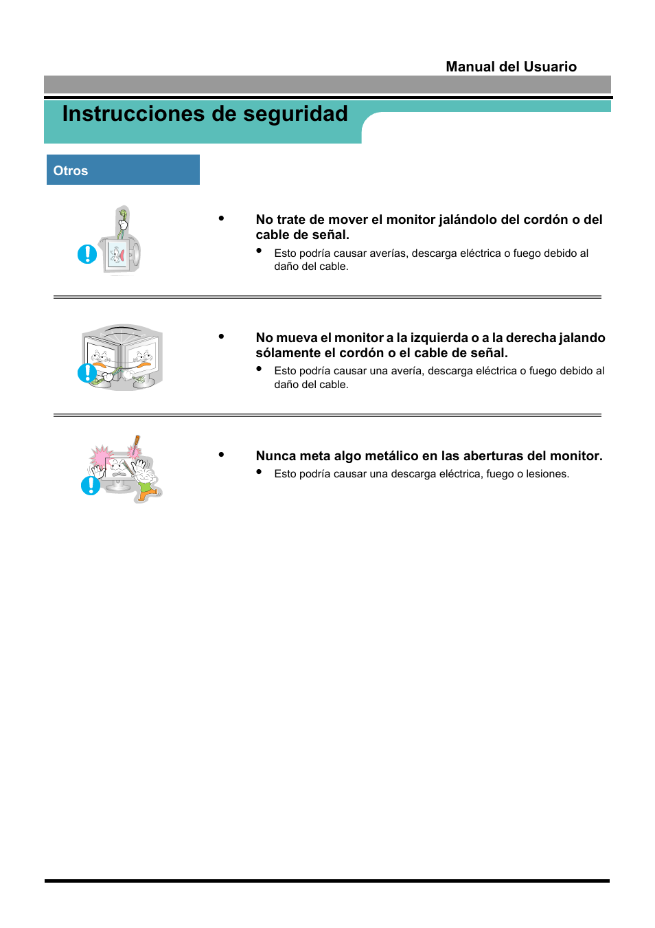 Instrucciones de seguridad | Samsung 170S User Manual | Page 10 / 71