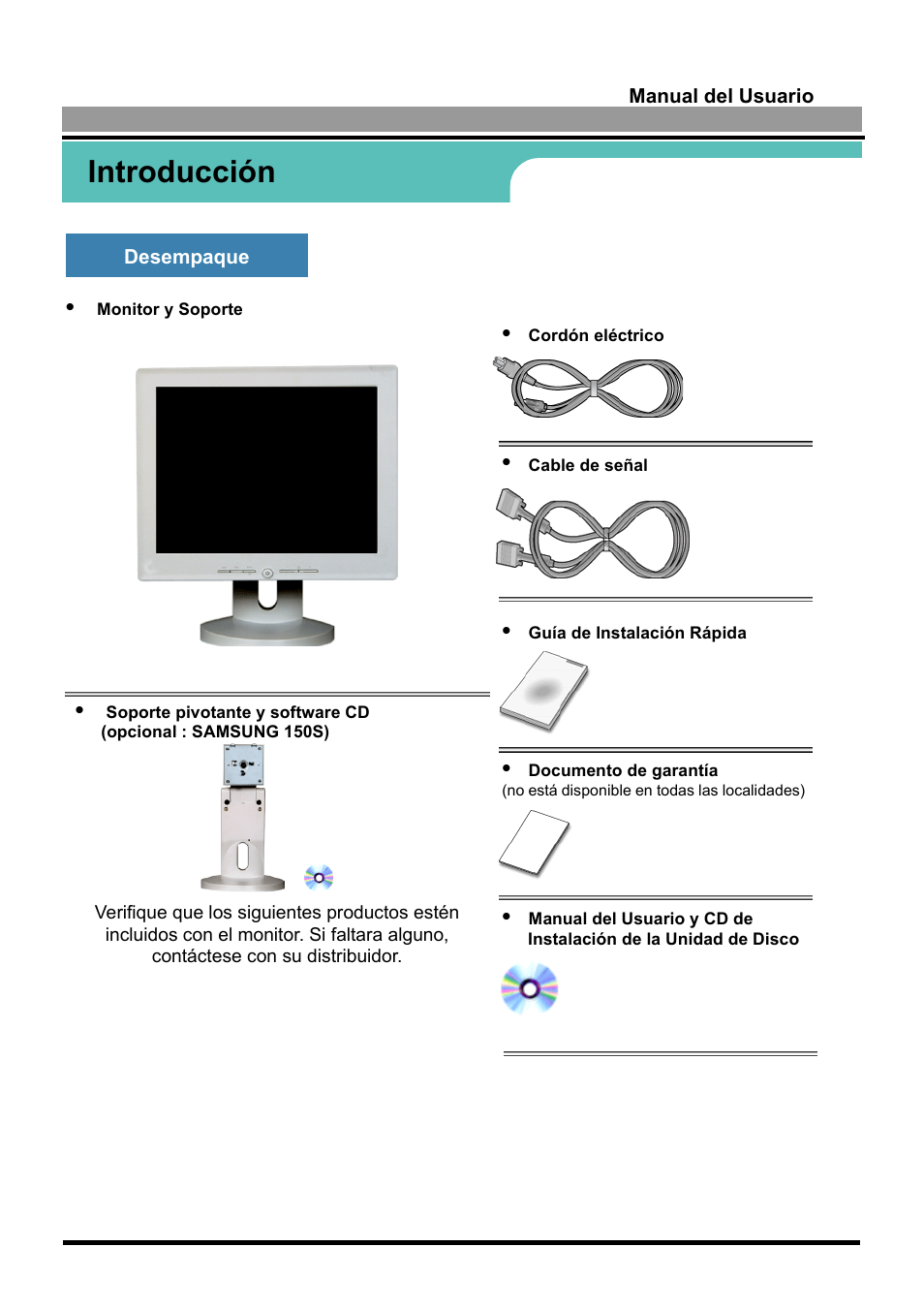 Introducción | Samsung 170S User Manual | Page 12 / 71