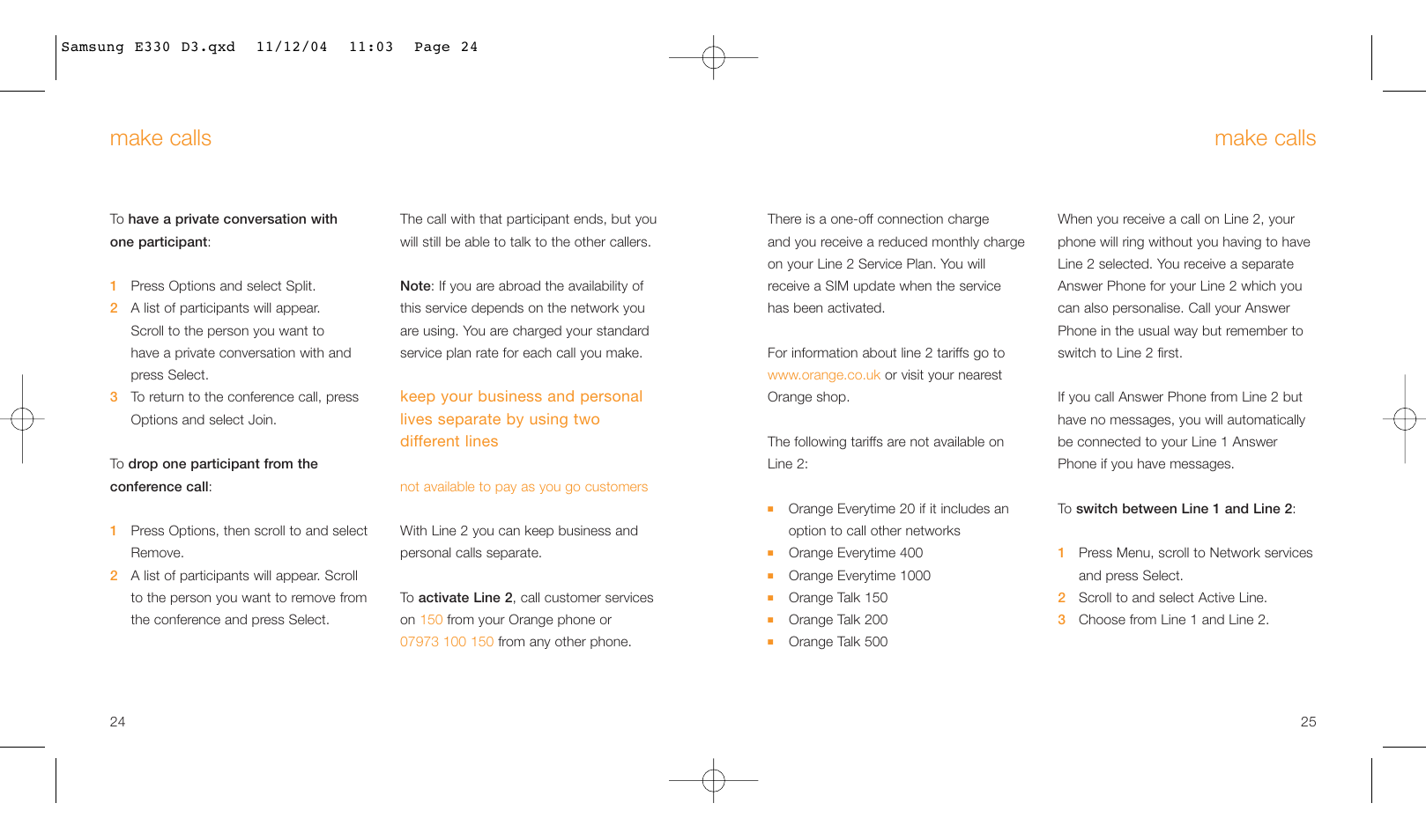 Make calls | Samsung E330 User Manual | Page 13 / 93