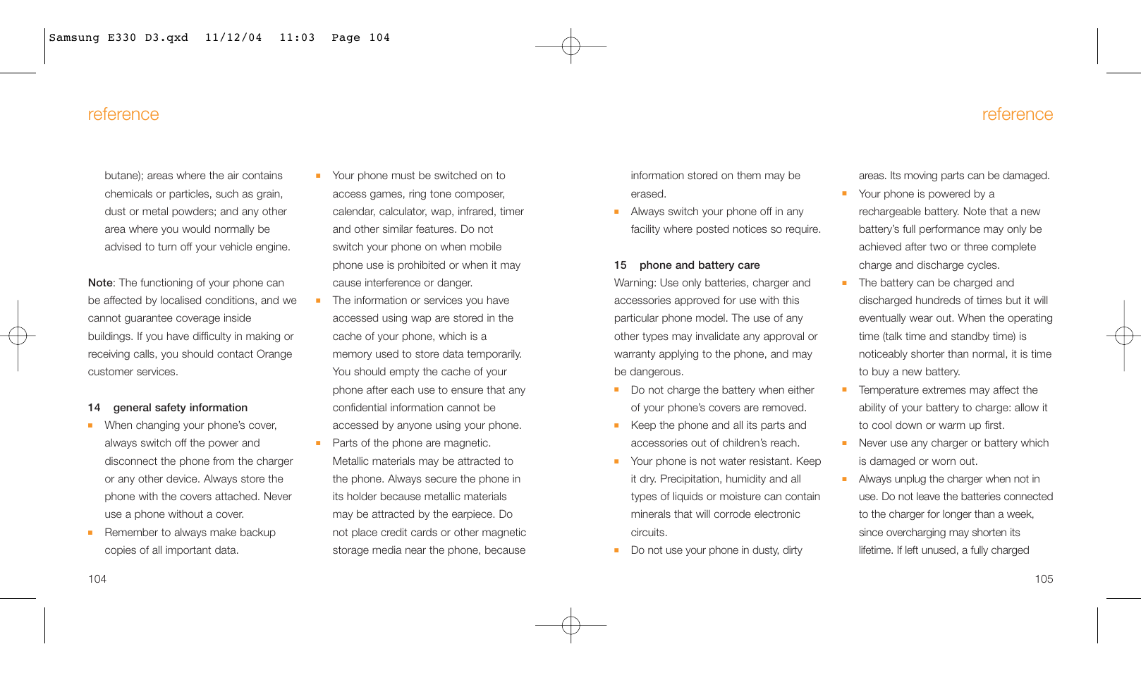 Reference | Samsung E330 User Manual | Page 53 / 93