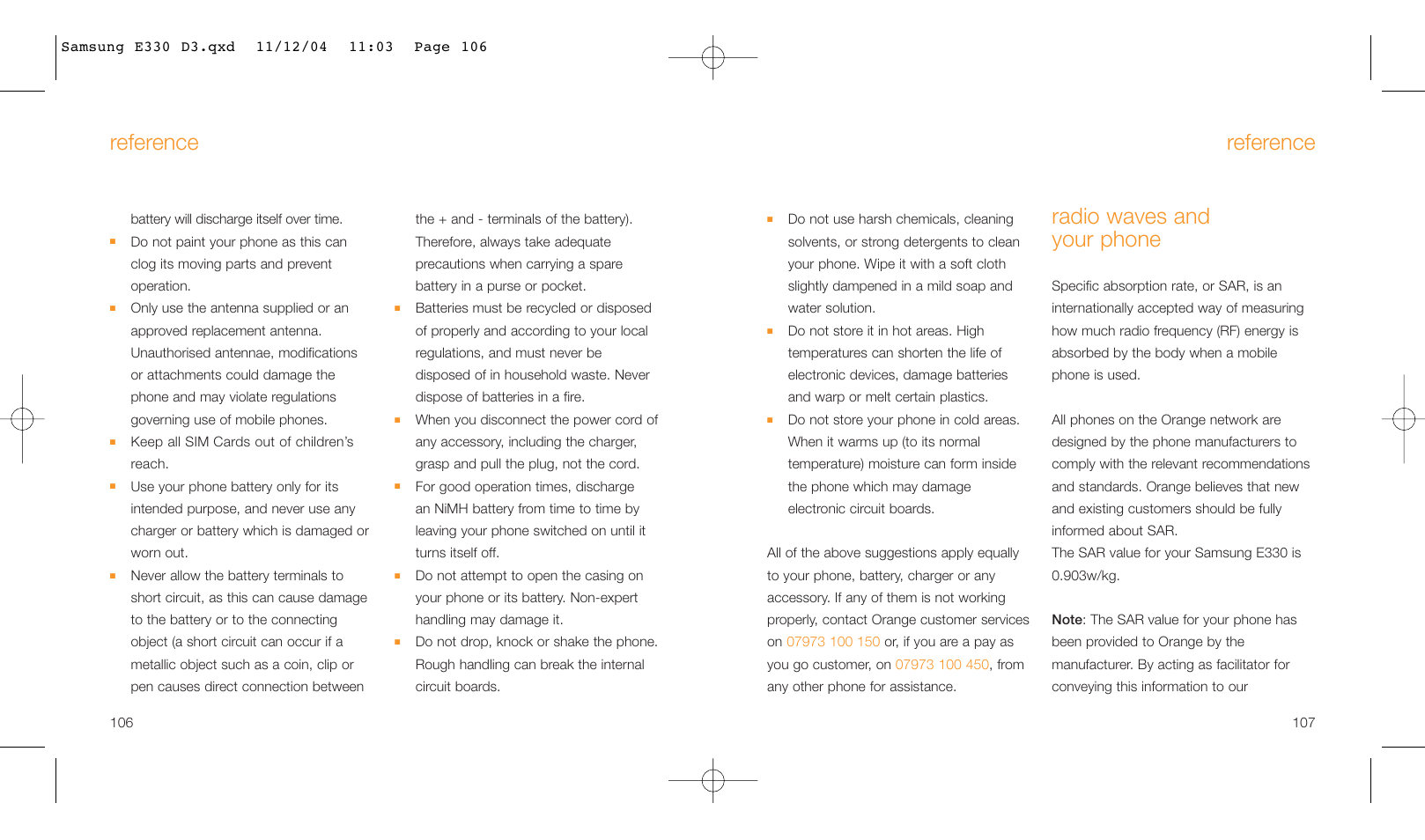 Reference, Radio waves and your phone | Samsung E330 User Manual | Page 54 / 93