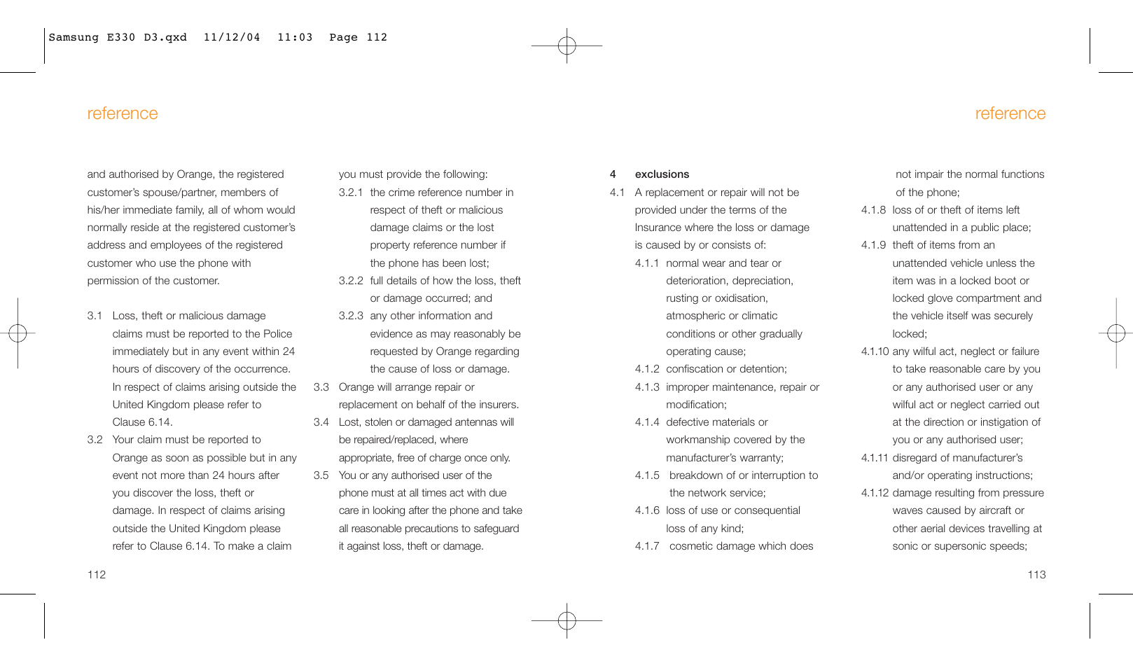 Reference | Samsung E330 User Manual | Page 57 / 93