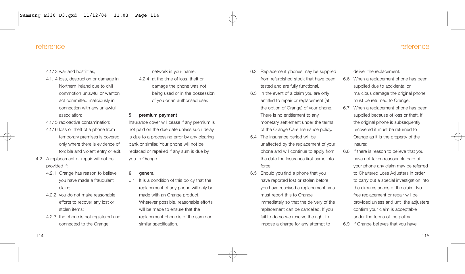 Reference | Samsung E330 User Manual | Page 58 / 93