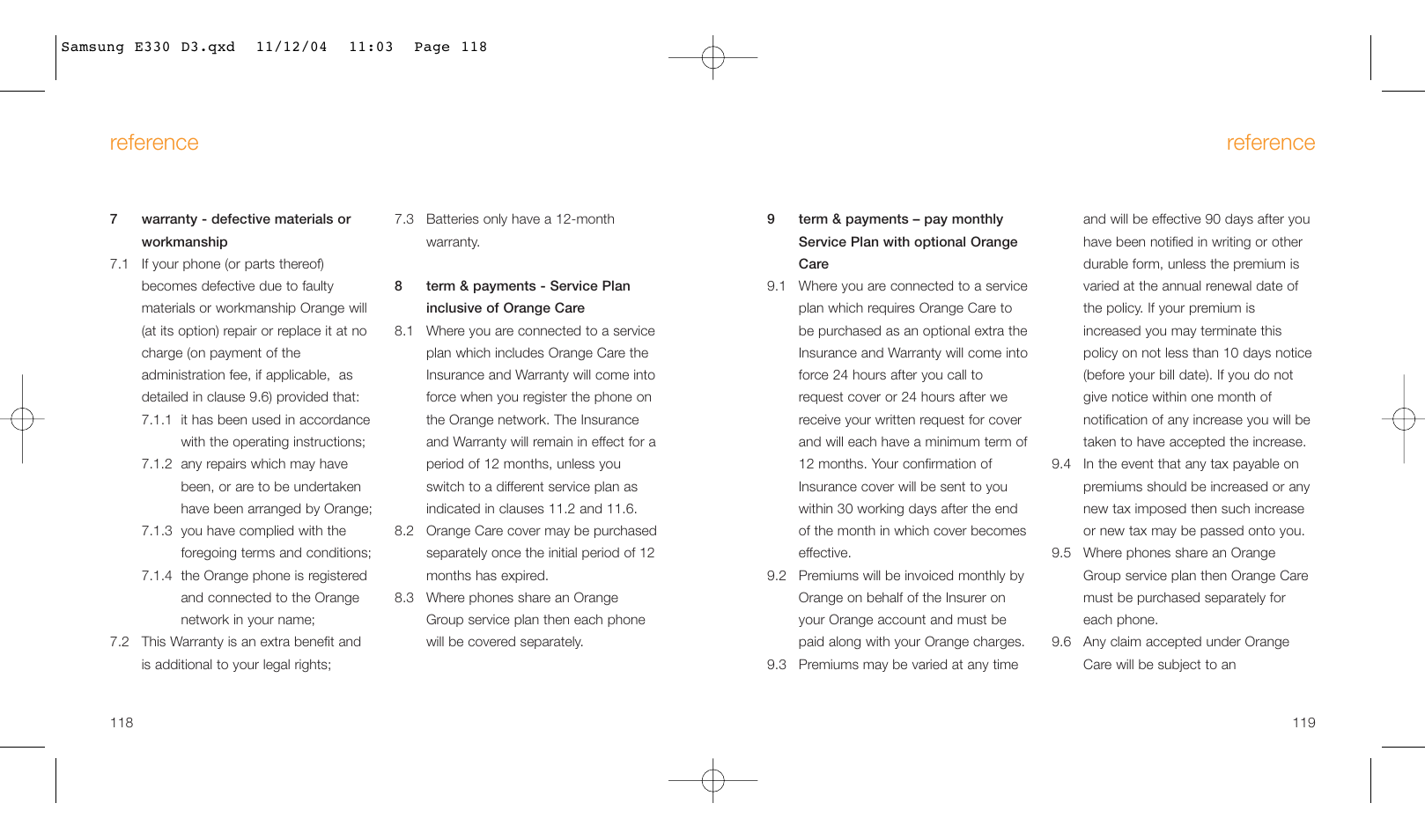 Reference | Samsung E330 User Manual | Page 60 / 93