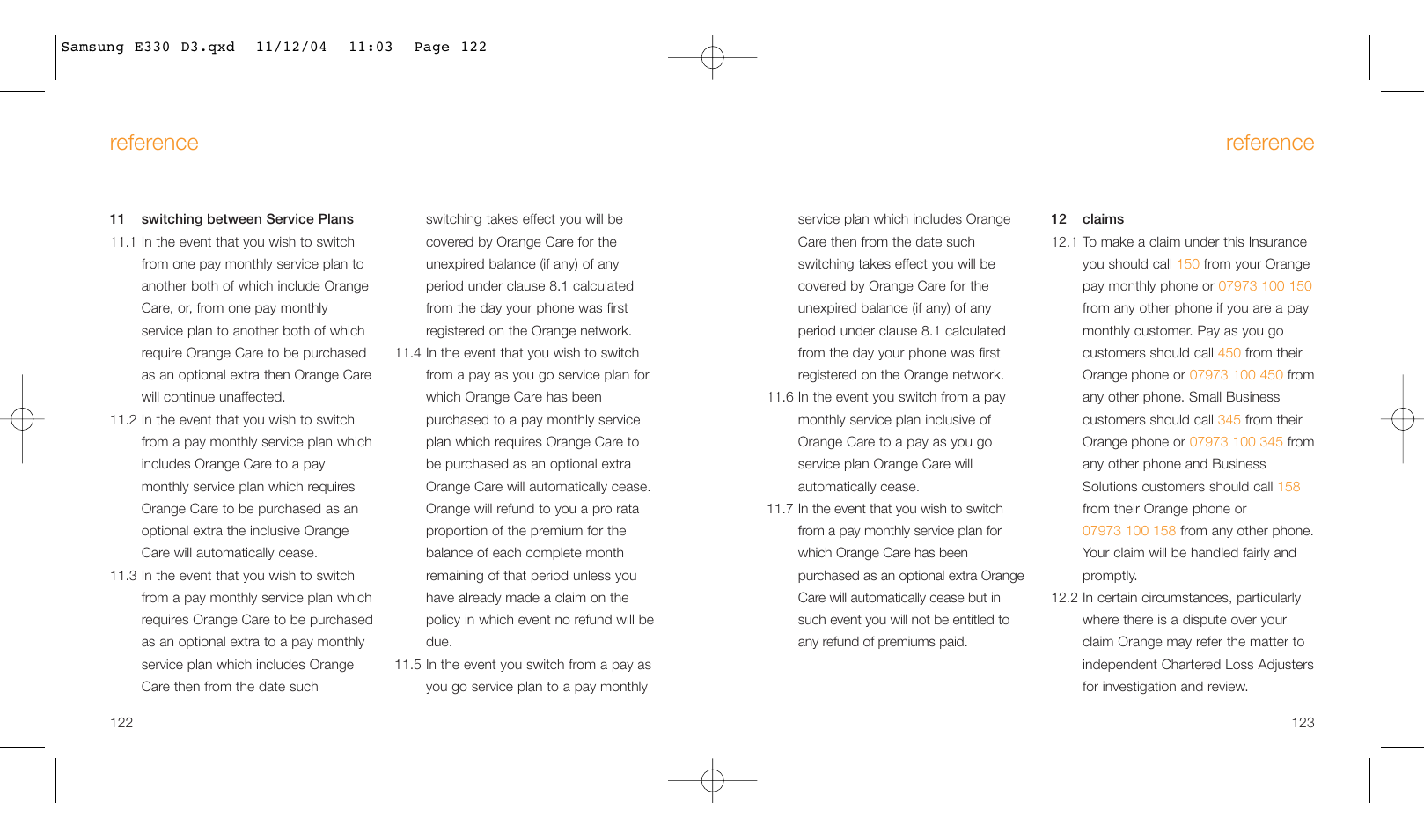 Reference | Samsung E330 User Manual | Page 62 / 93