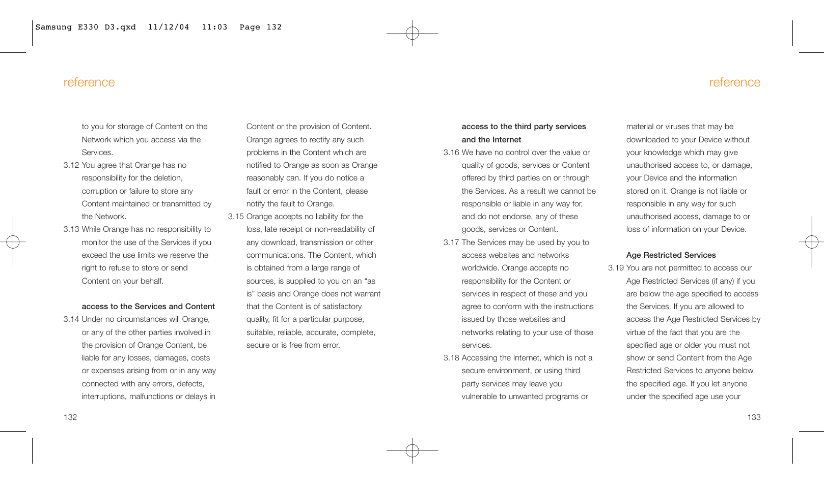 Reference | Samsung E330 User Manual | Page 67 / 93