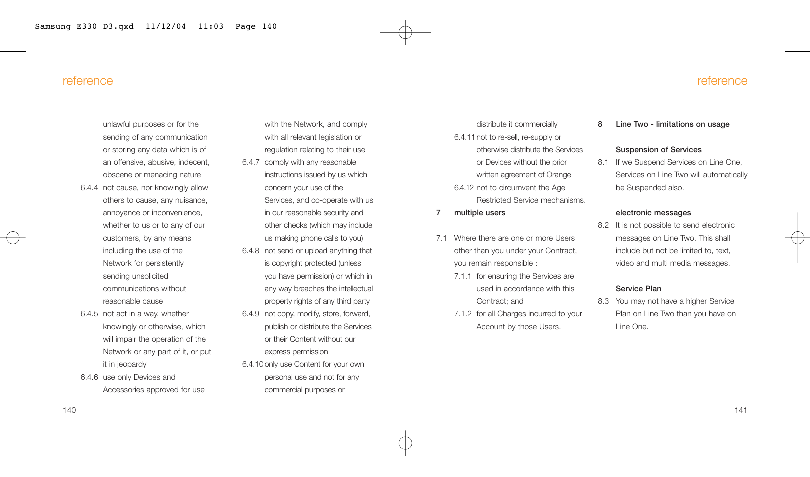 Reference | Samsung E330 User Manual | Page 71 / 93