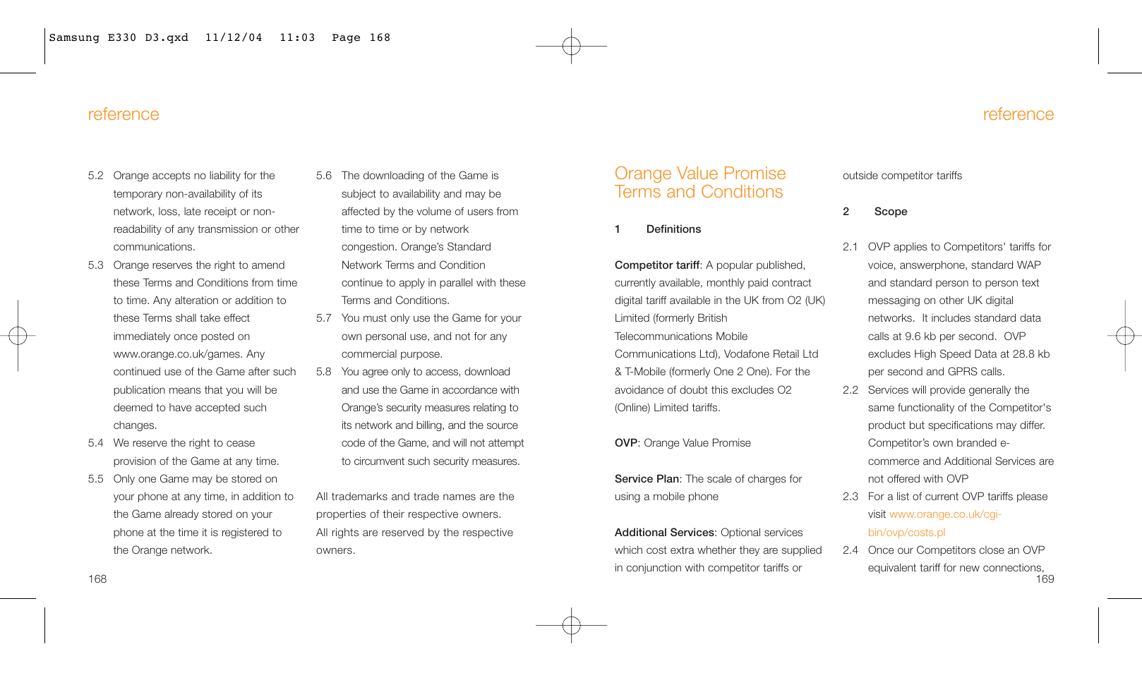 Reference | Samsung E330 User Manual | Page 85 / 93