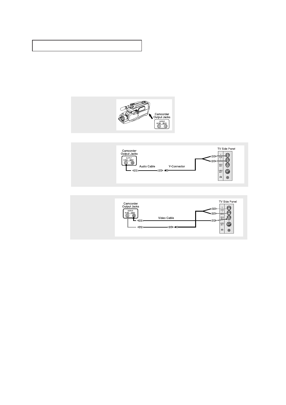 Connecting a camcorder | Samsung CL-29A5P User Manual | Page 20 / 57