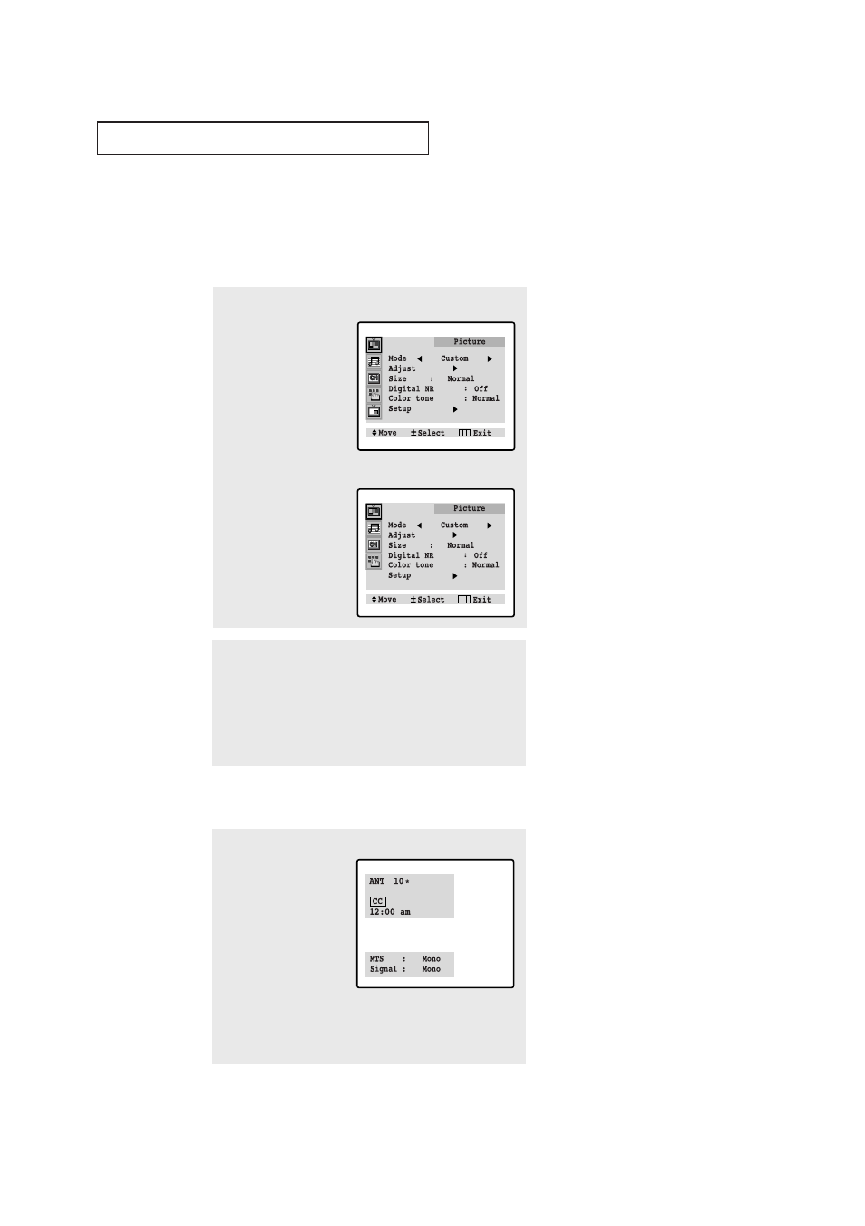 Viewing the menus and on-screen displays | Samsung CL-29A5P User Manual | Page 24 / 57