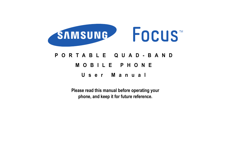 Samsung Focus i917R User Manual | 118 pages