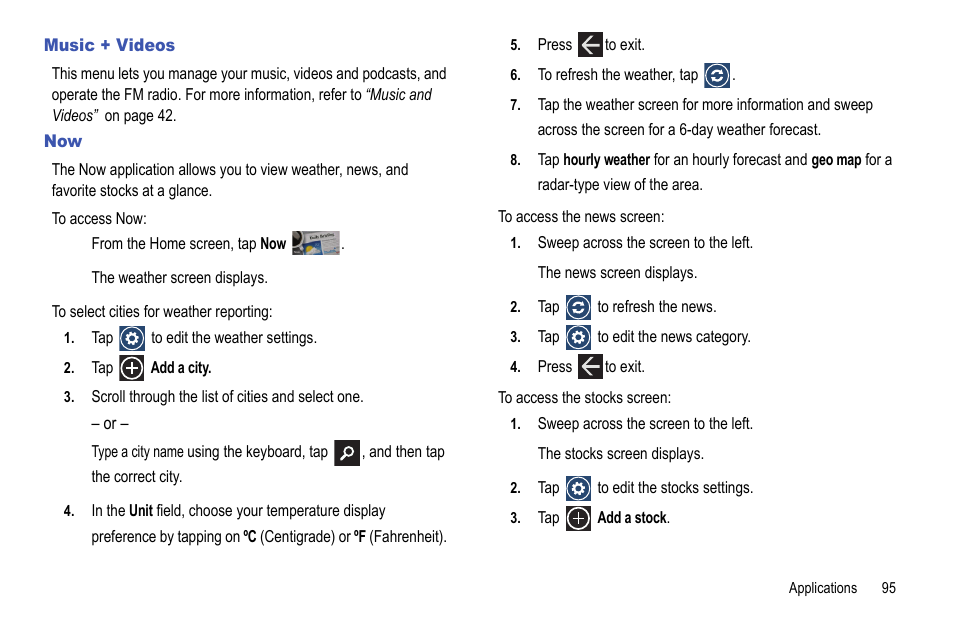 Music + videos, Music + videos now | Samsung Focus i917R User Manual | Page 101 / 118