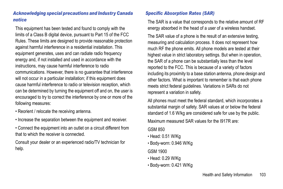 Samsung Focus i917R User Manual | Page 109 / 118