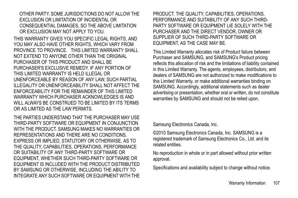 Samsung Focus i917R User Manual | Page 113 / 118