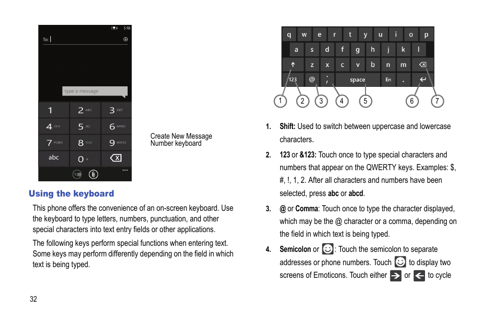 Using the keyboard | Samsung Focus i917R User Manual | Page 38 / 118