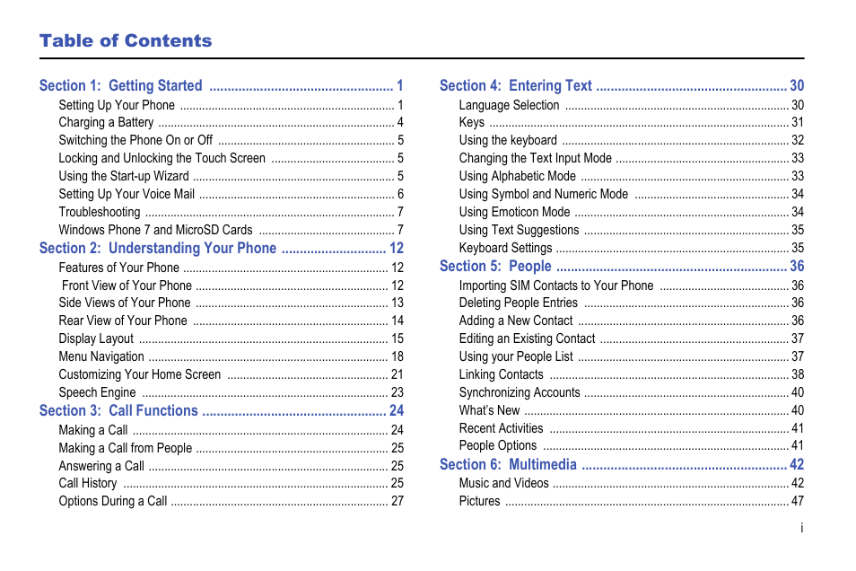 Samsung Focus i917R User Manual | Page 5 / 118