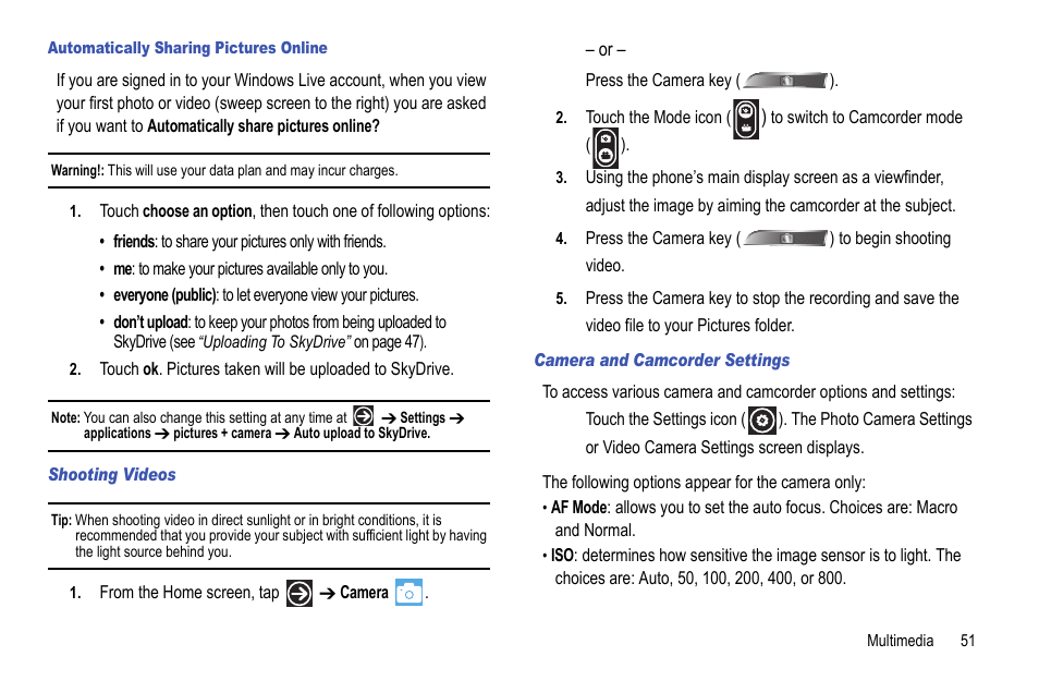 Samsung Focus i917R User Manual | Page 57 / 118